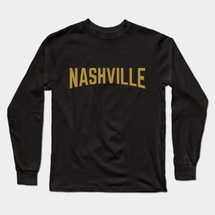 Nashville City Typography Long Sleeve T-Shirt